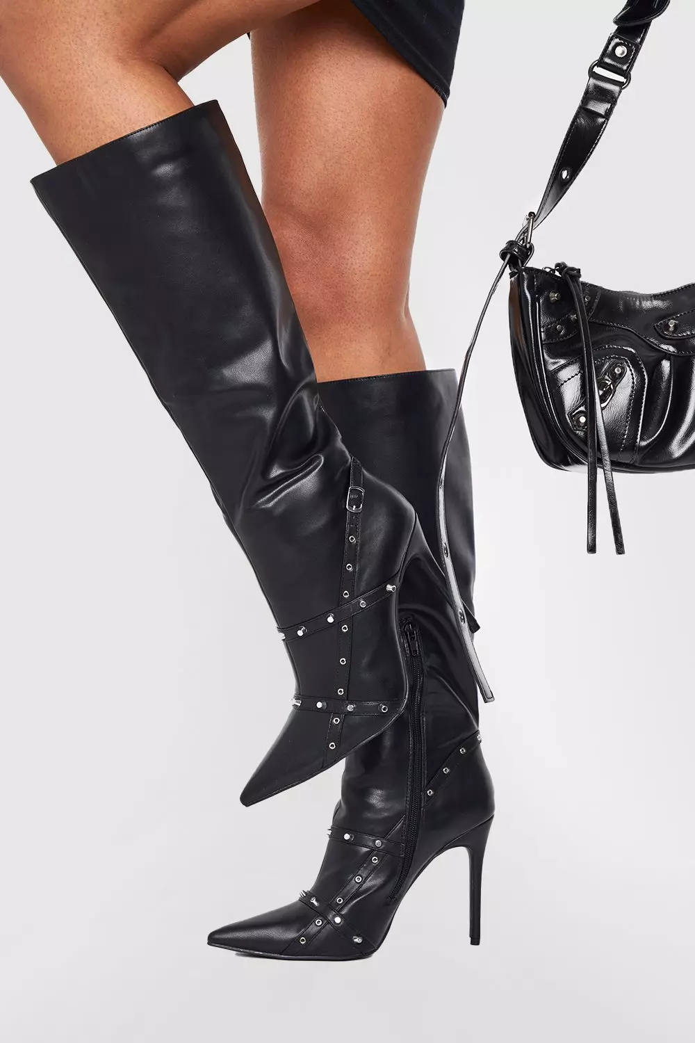 Studded hot sale stiletto boots