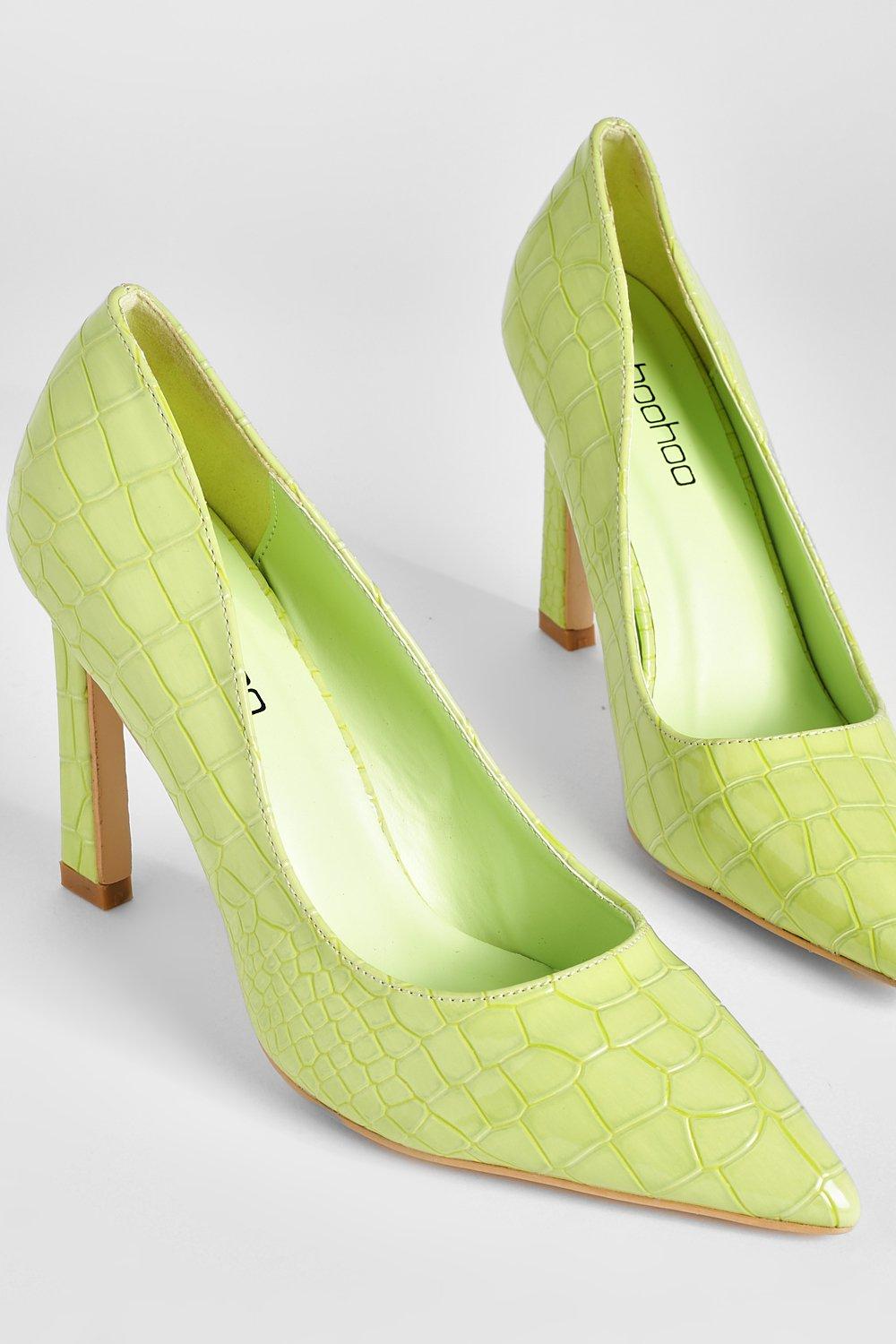 Lime green court shoes clearance uk