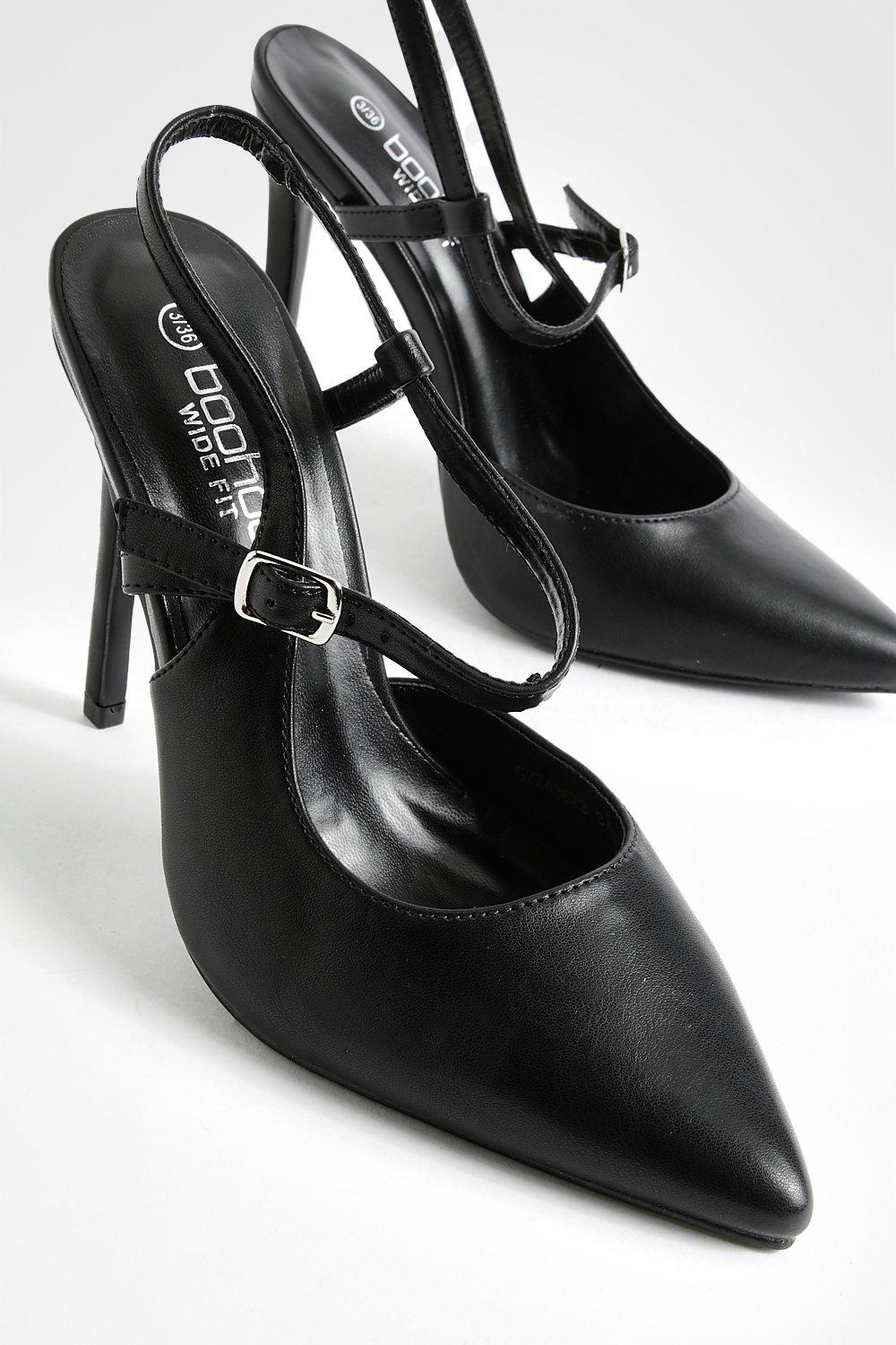 Wide fit black on sale pumps