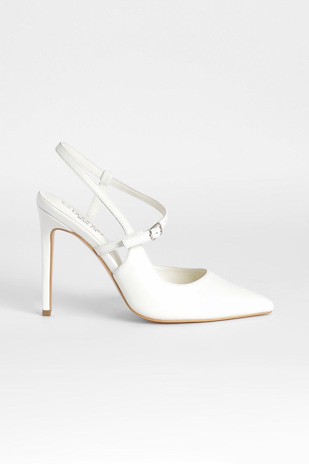 White wide fit pumps sale