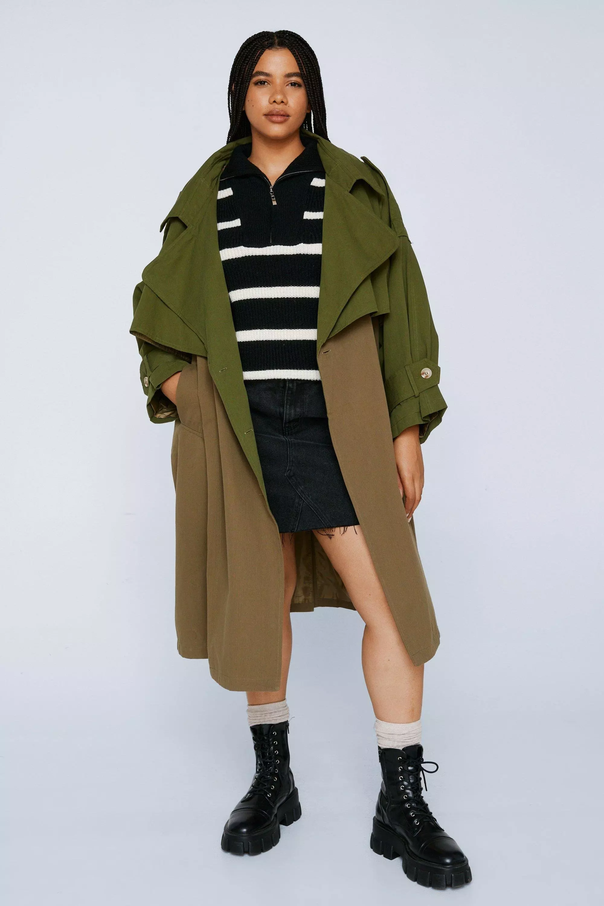 Oversized mac hot sale trench coat