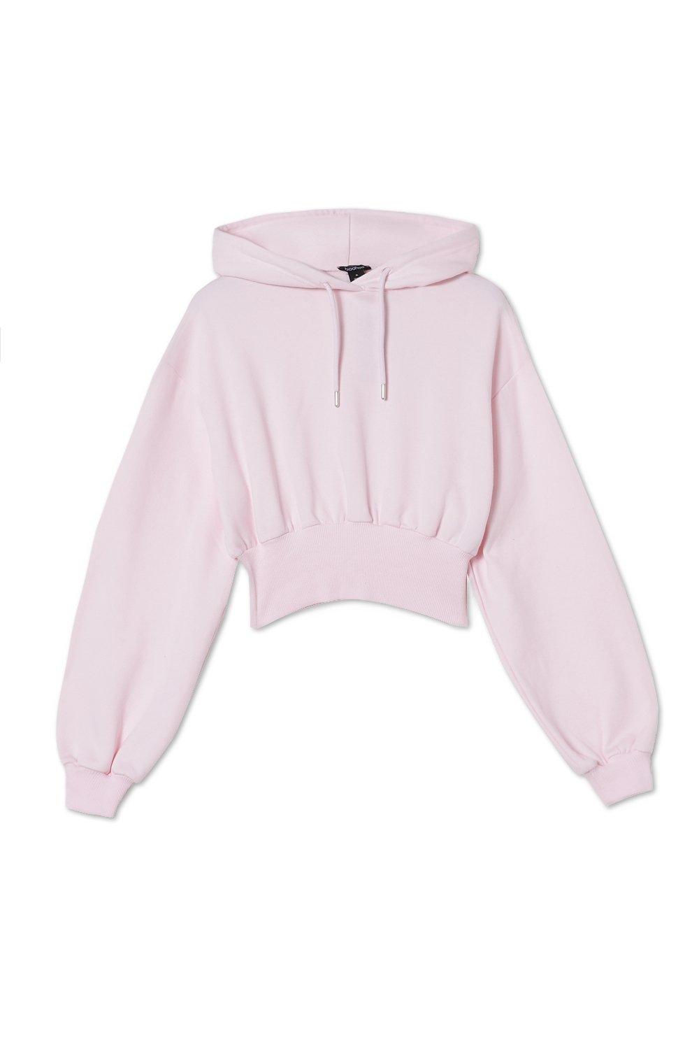 Baggy cropped hot sale hoodie