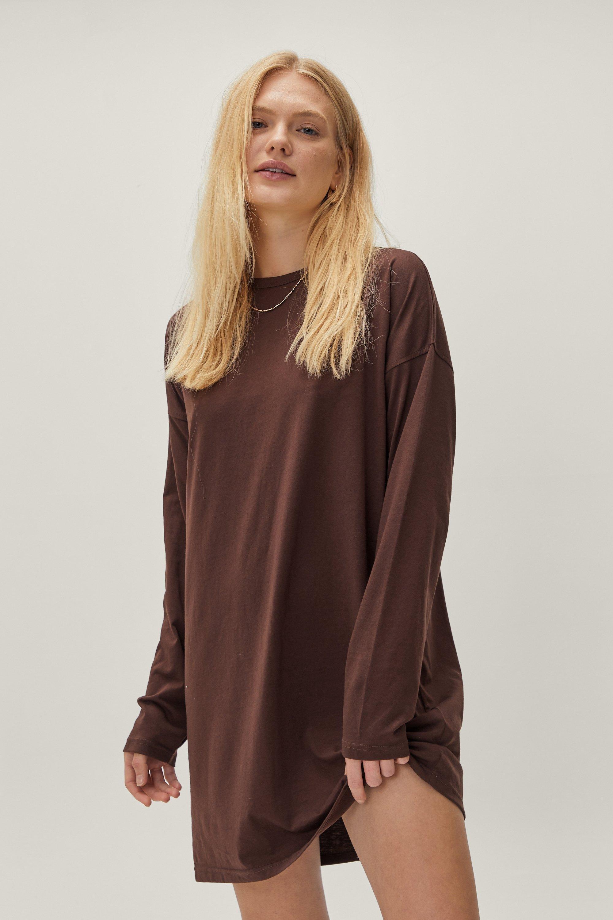 oversized t shirt dress long sleeve