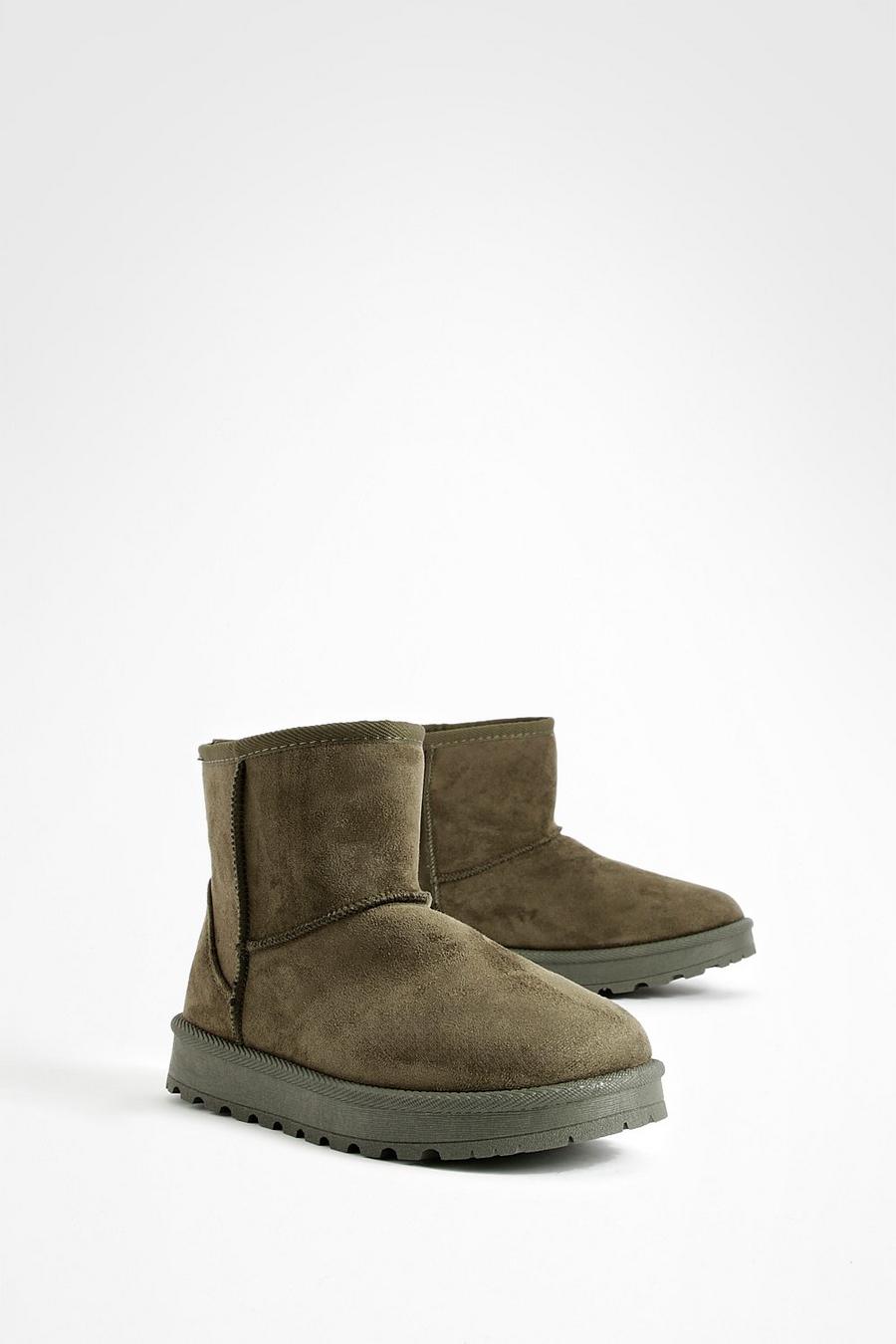 Olive green Mini Cosy Boots   image number 1