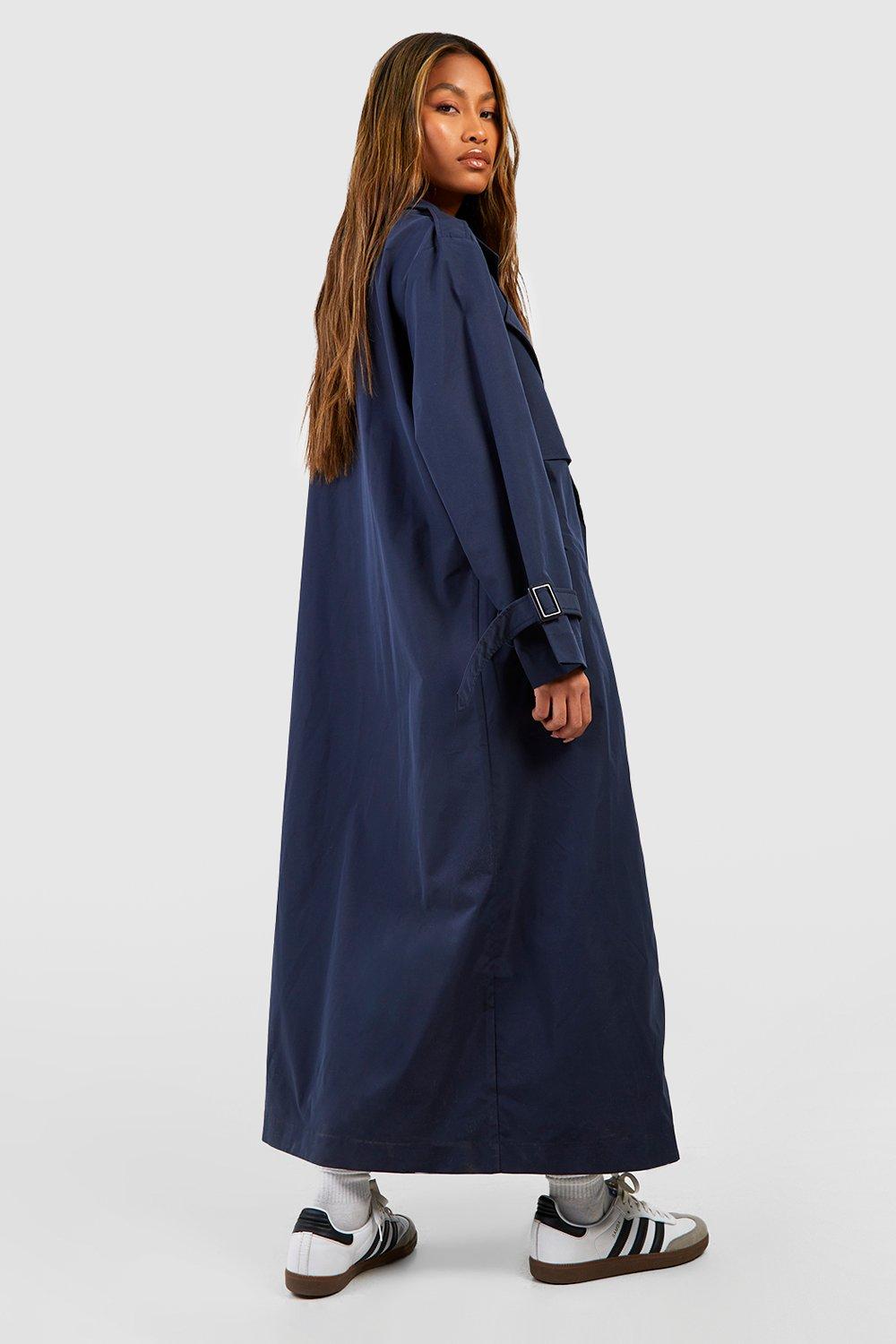 Boohoo hot sale navy coat