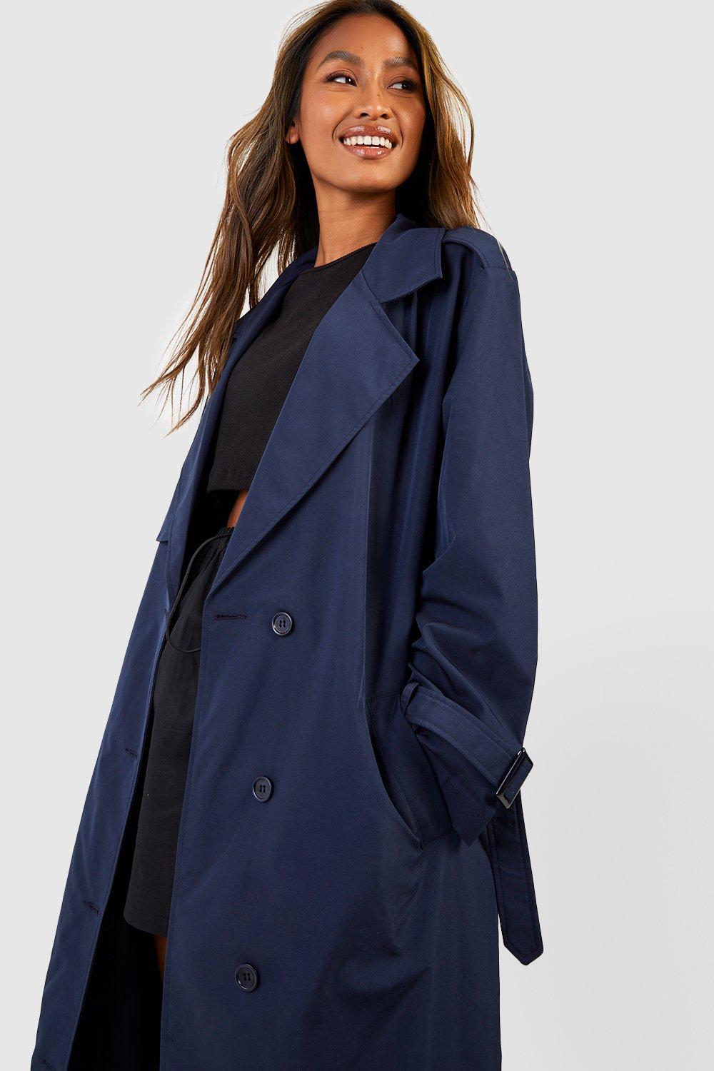 Blue trench 2025 coat women