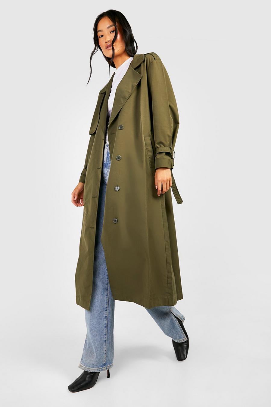 Cappotto Trench oversize longuette, Khaki image number 1