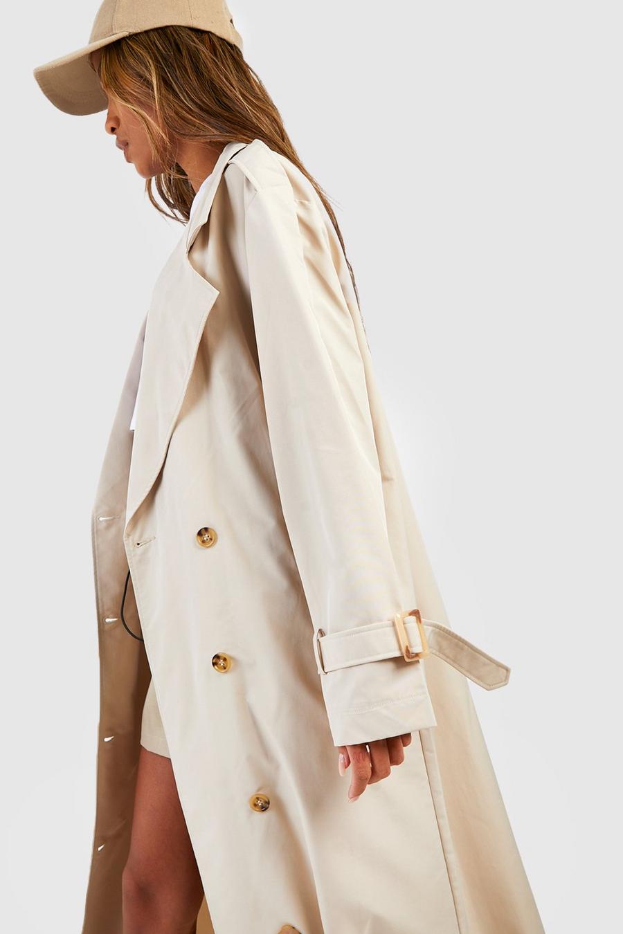 Stone Oversized Midaxi Trench Coat