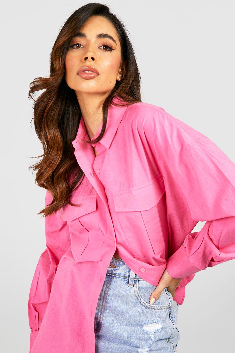 pink blouse boohoo