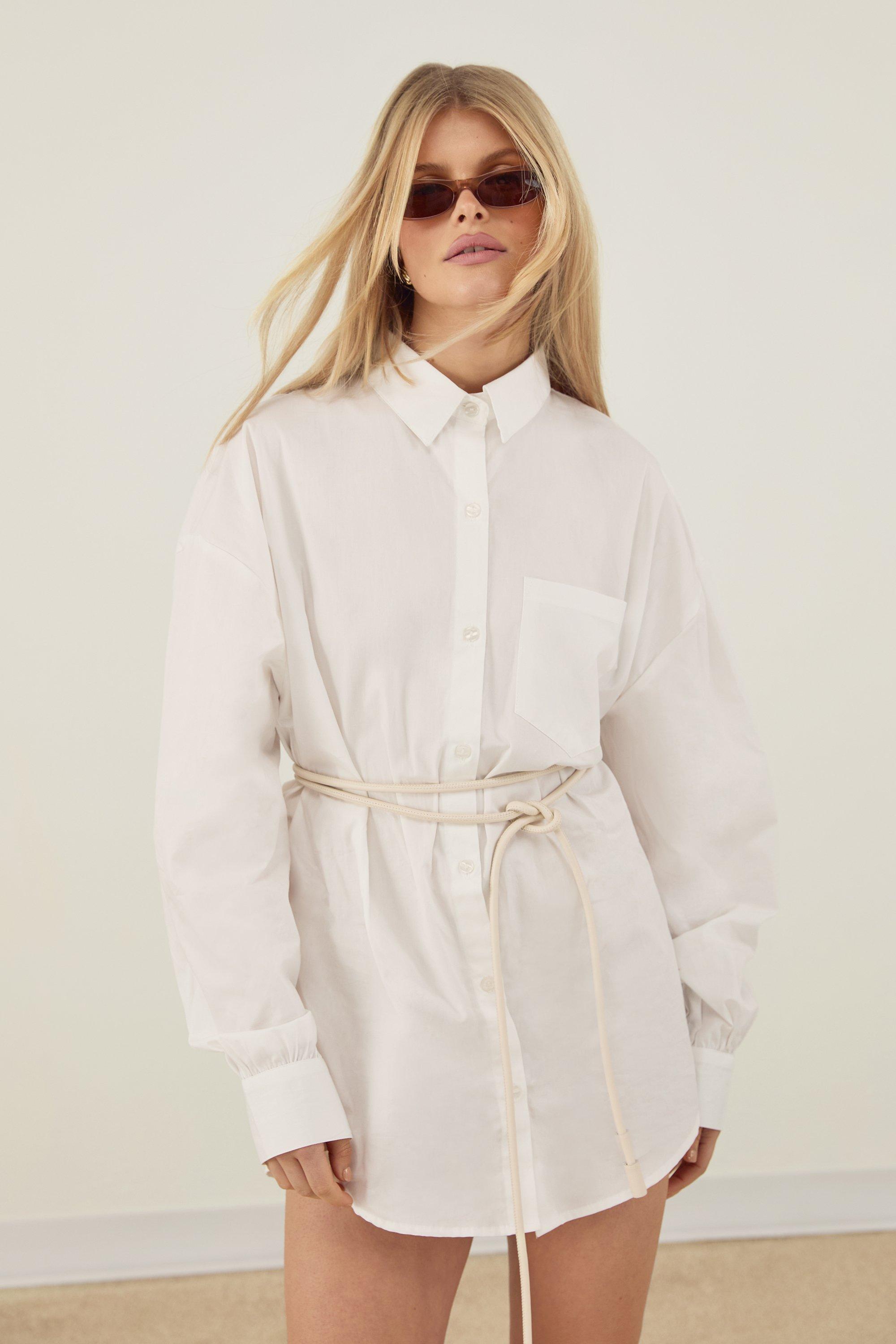 Oversized Cotton Poplin Shirt | boohoo USA