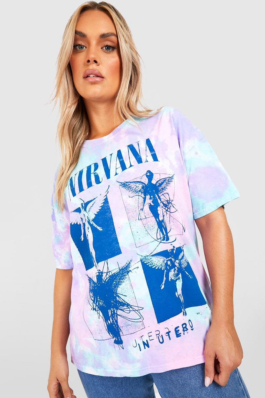Purple Plus Nirvana In Utero Tie Dye Band T-Shirt image number 1