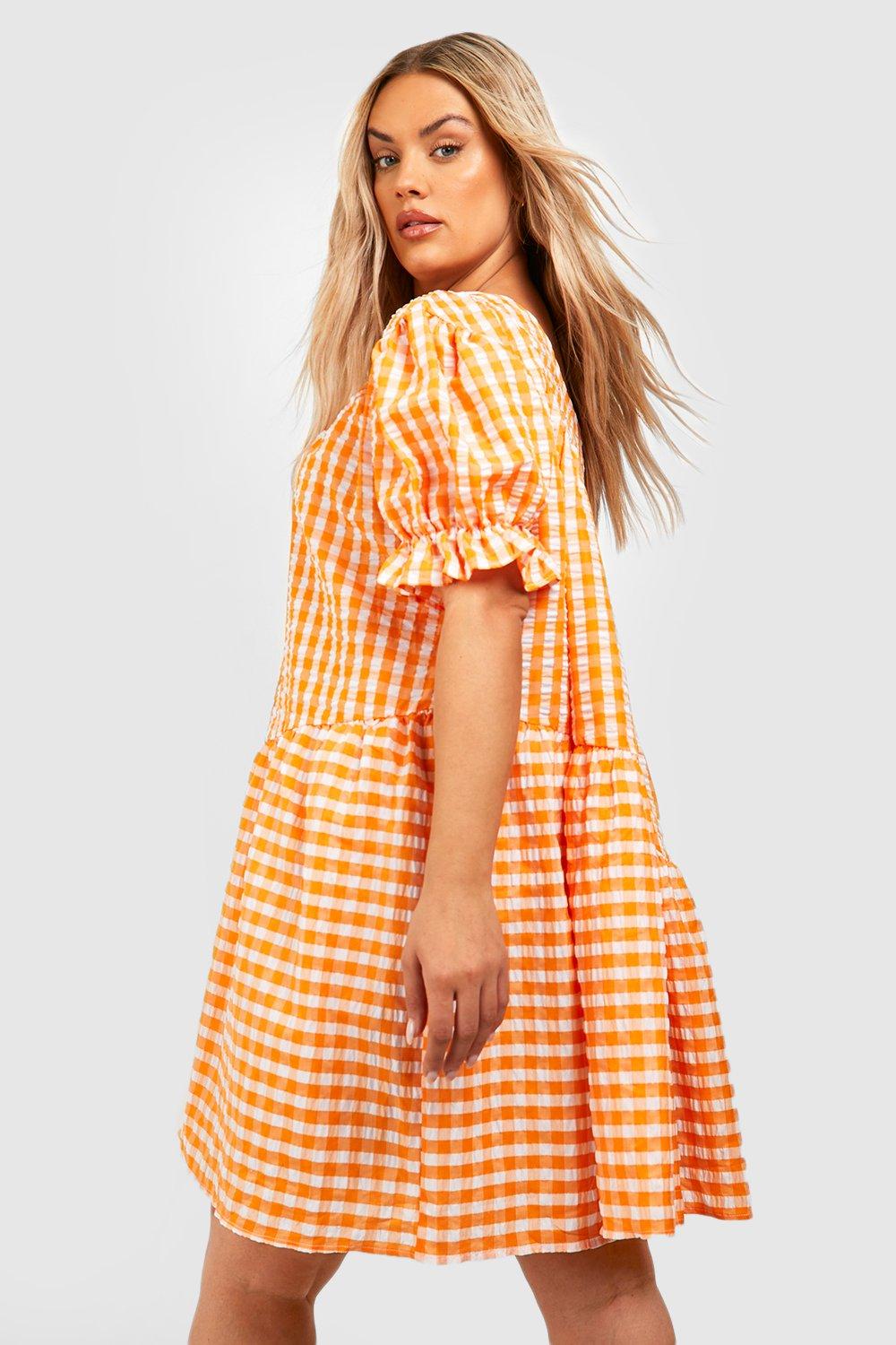 Boohoo deals gingham dress