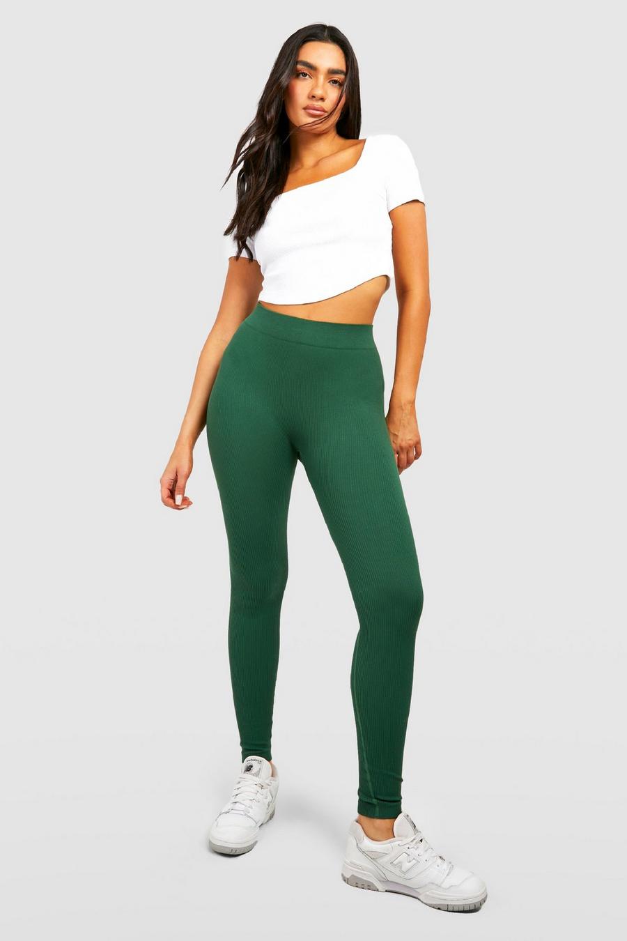 Forest Structured Seamless Contour Ribbed Sculpt Leggings image number 1