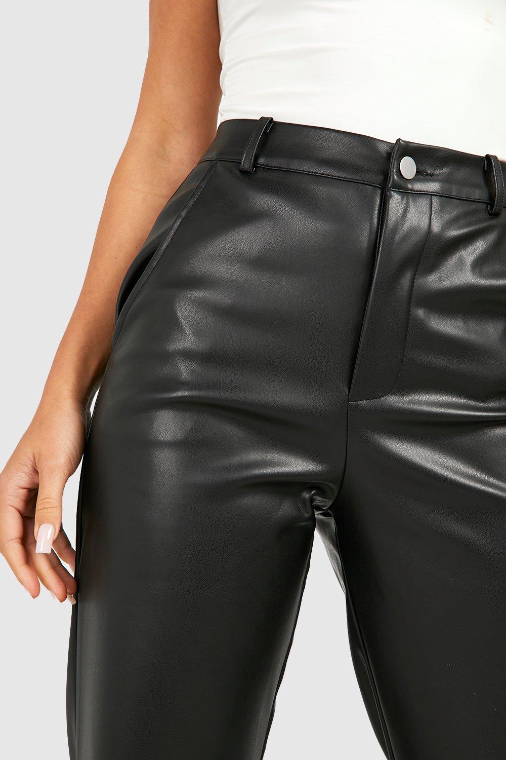 Faux Leather High Waisted Wide Leg Pants