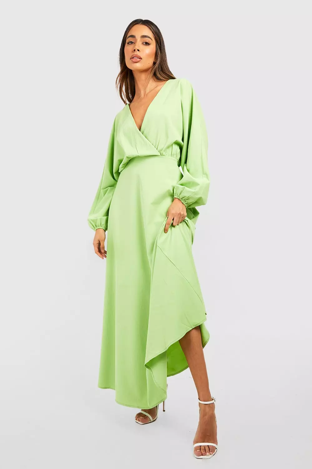 Kimono Sleeve Wrap Maxi Dress