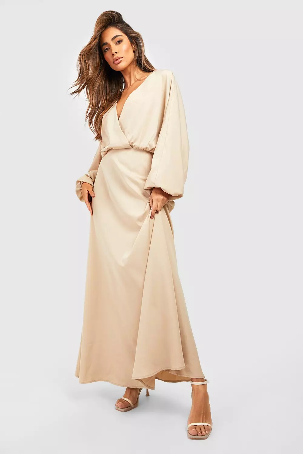 Stone Kimono Sleeve Wrap Maxi Dress alternative image