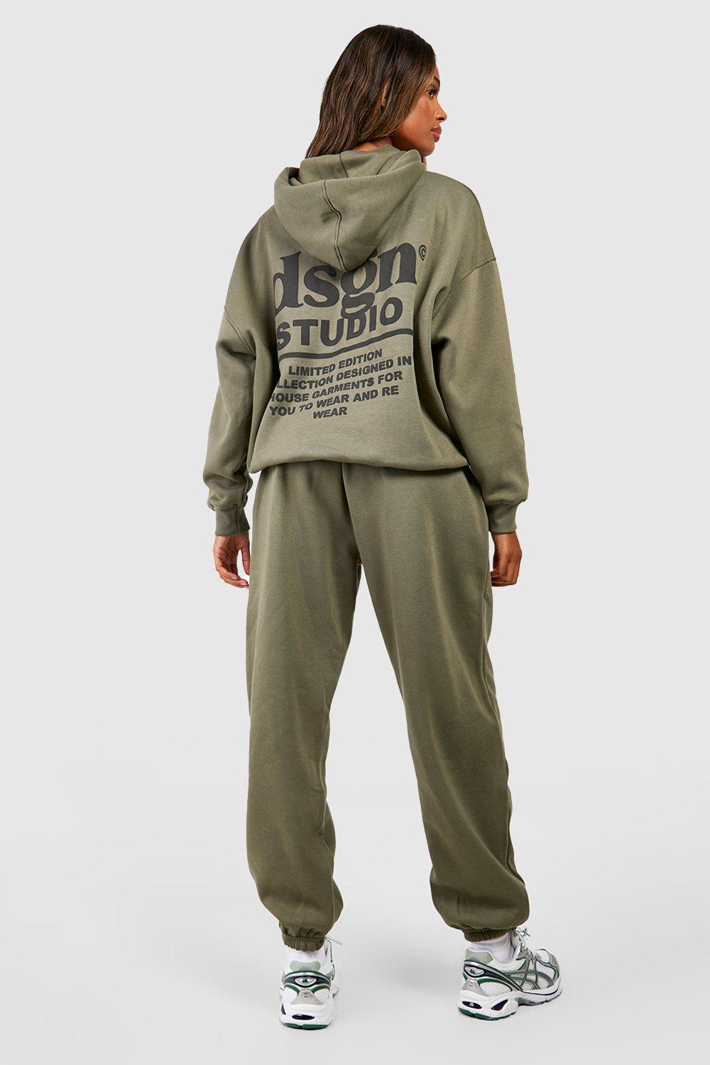 Dsgn Sports Puff Print Slogan Hooded Tracksuit