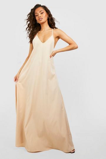 Strappy Slip Maxi Dress stone