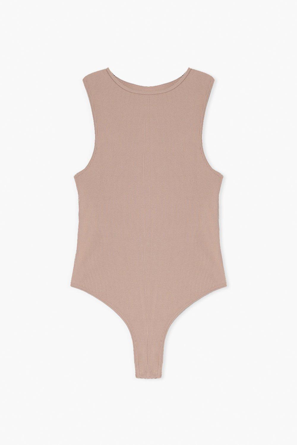 Contour Ribbed Racer Neck Bodysuit