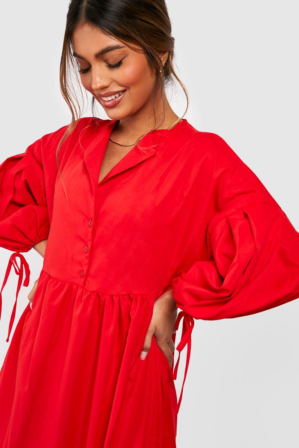 Boohoo red maxi outlet dress