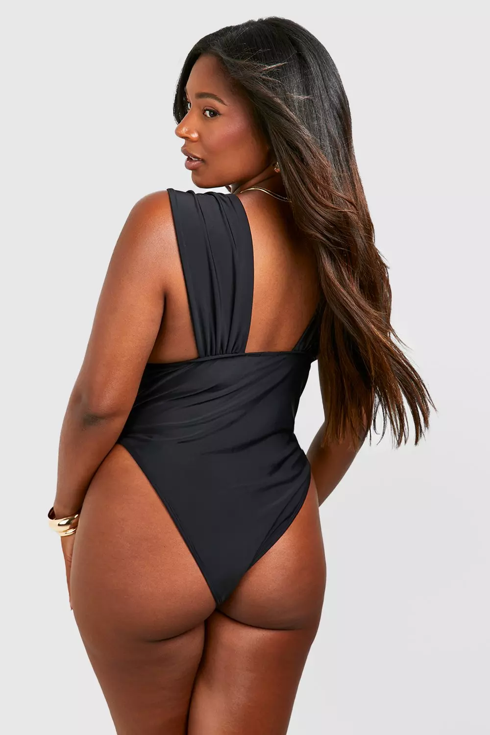 Plus Curve Enhance Smoothing Wrap Swimsuit