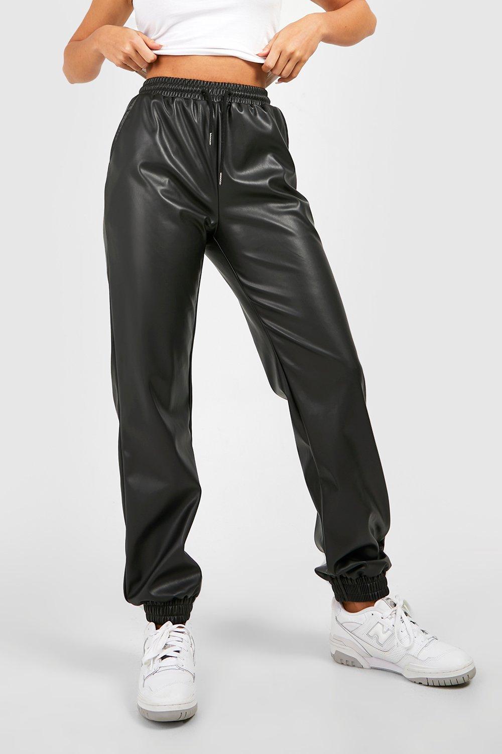 Boohoo deals leather joggers