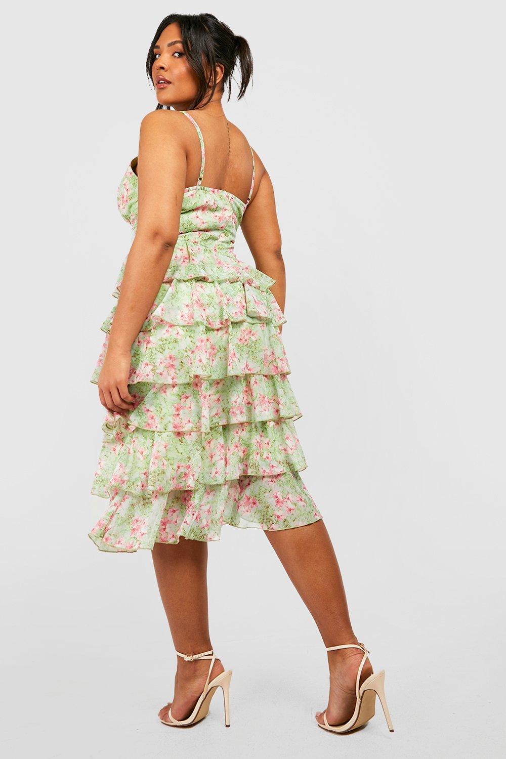 Tiered midi dress sales uk