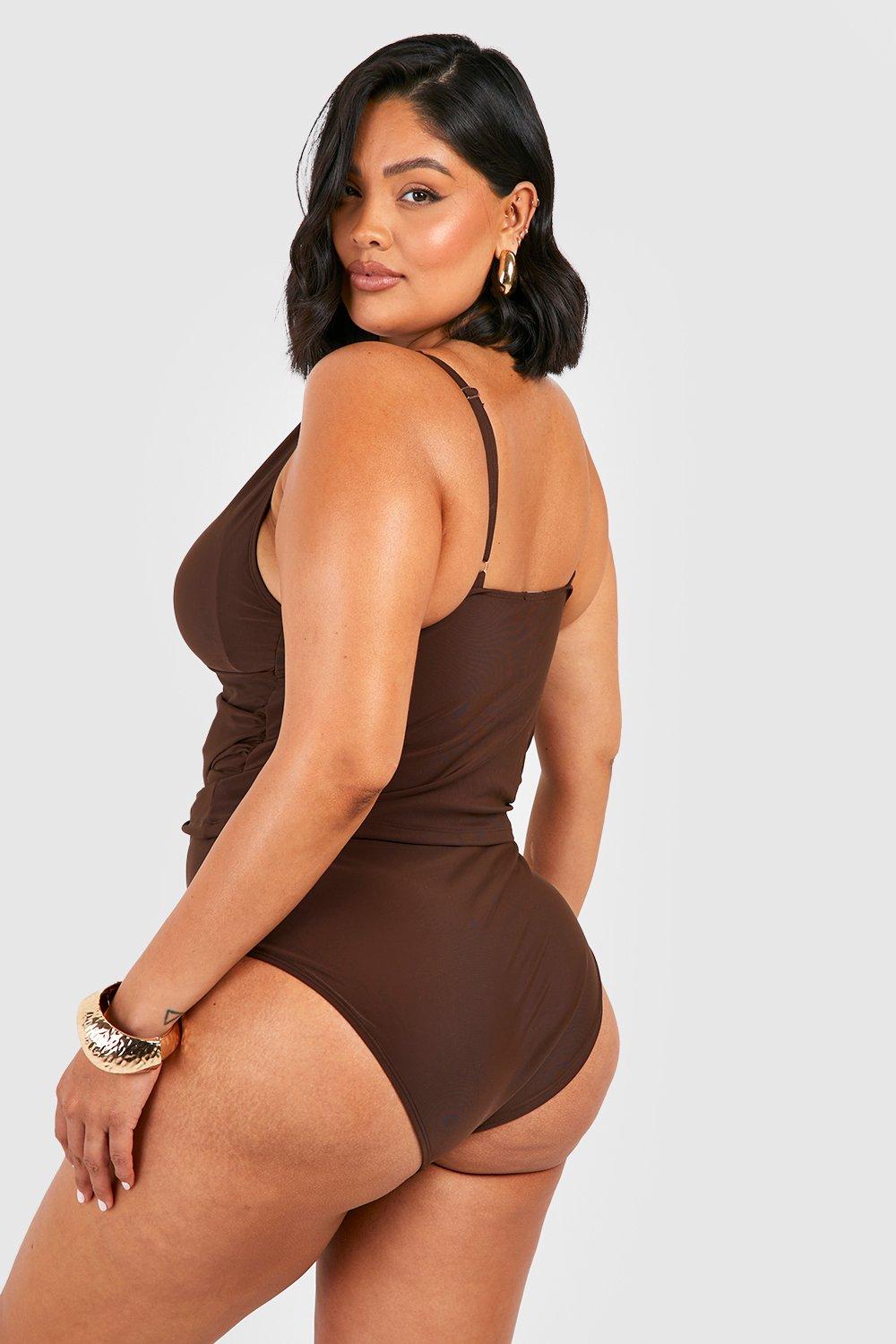 Plus Curve Enhance Smoothing Wrap Swimsuit