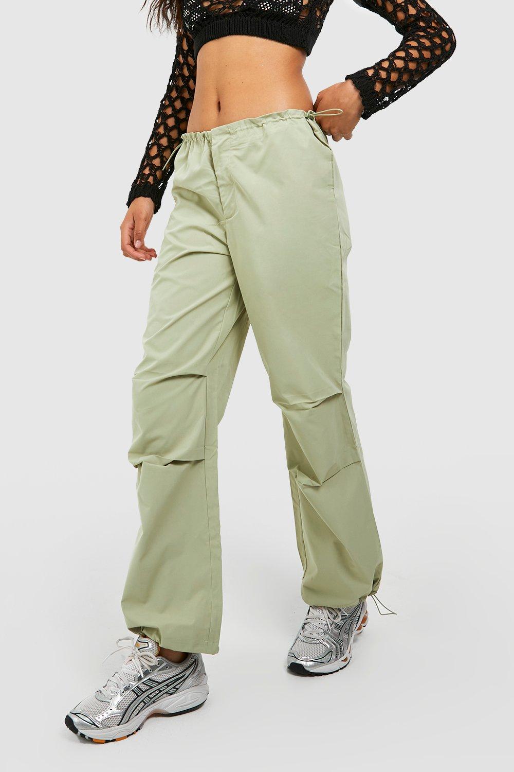 Parachute broek met cargo model khaki