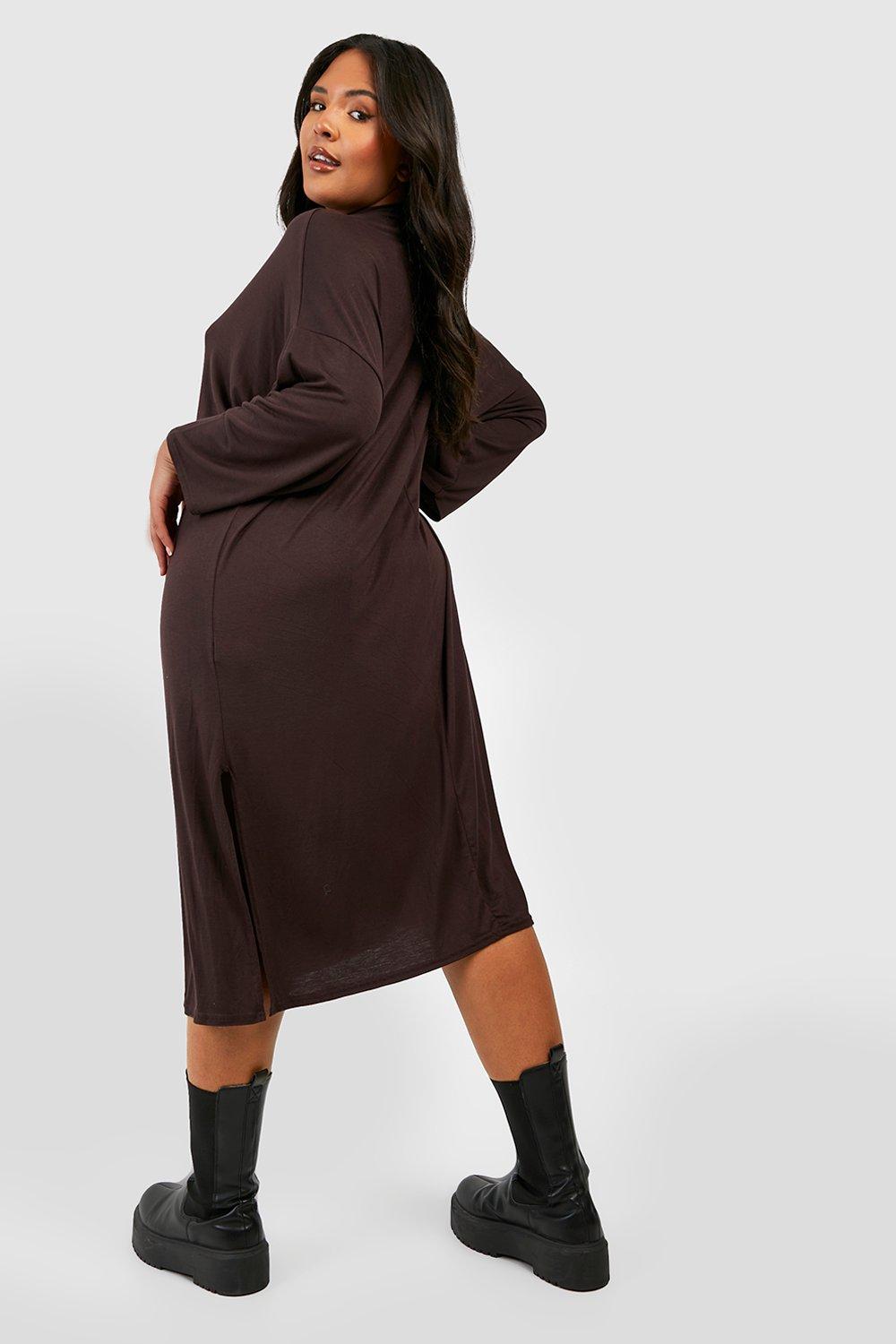 High neck hotsell t shirt dress