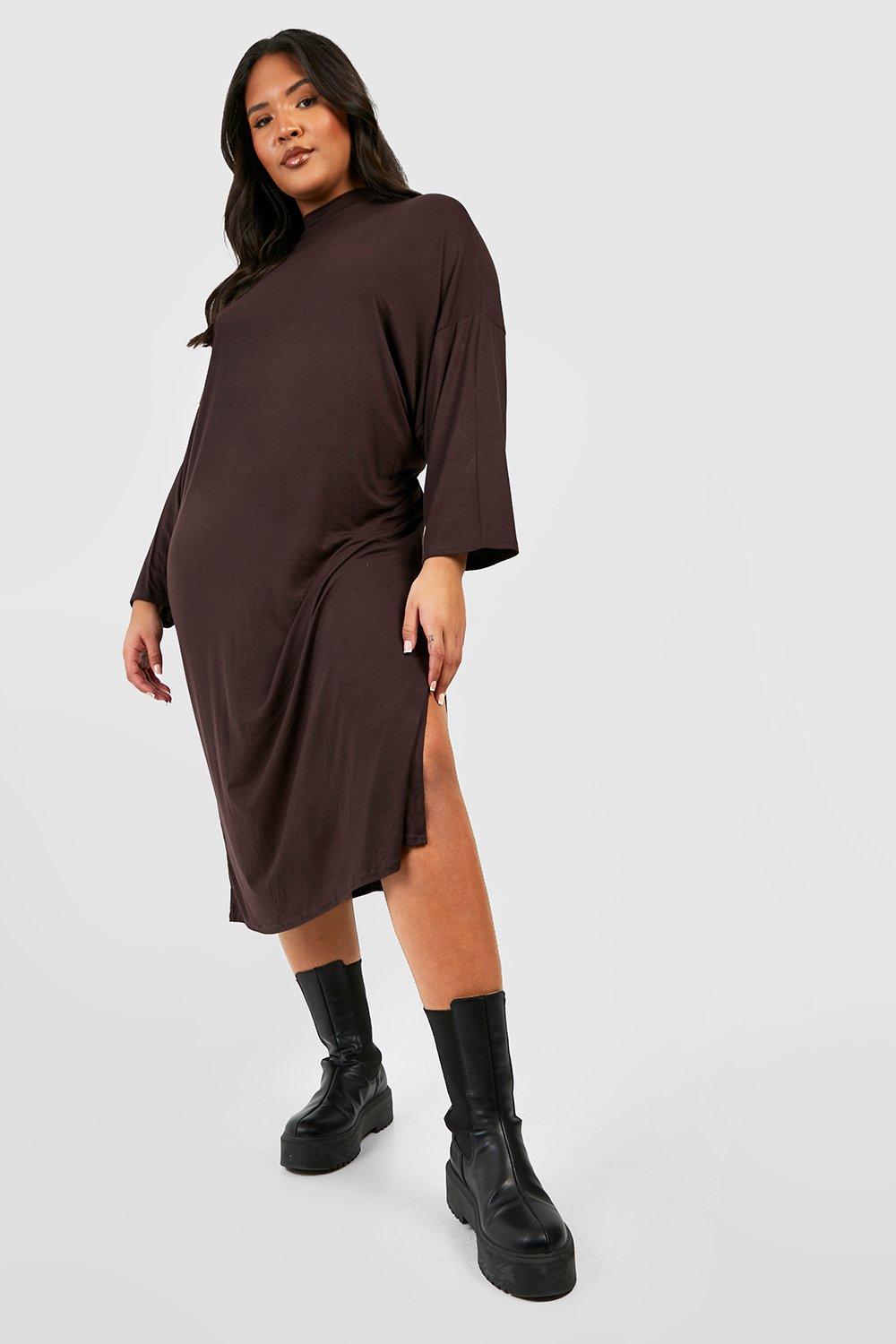 Split Midi T-Shirt Dress