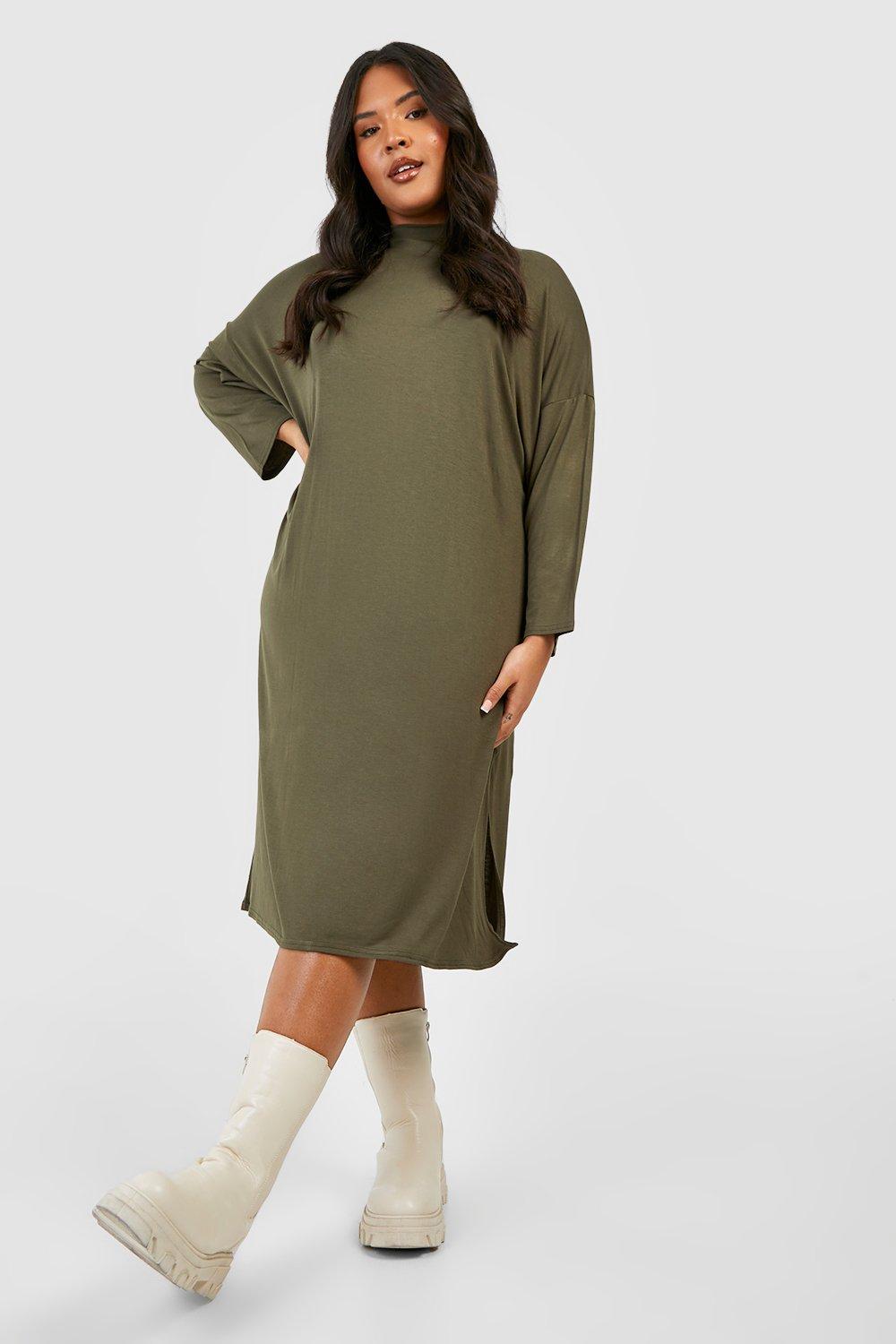 Split Midi T-Shirt Dress