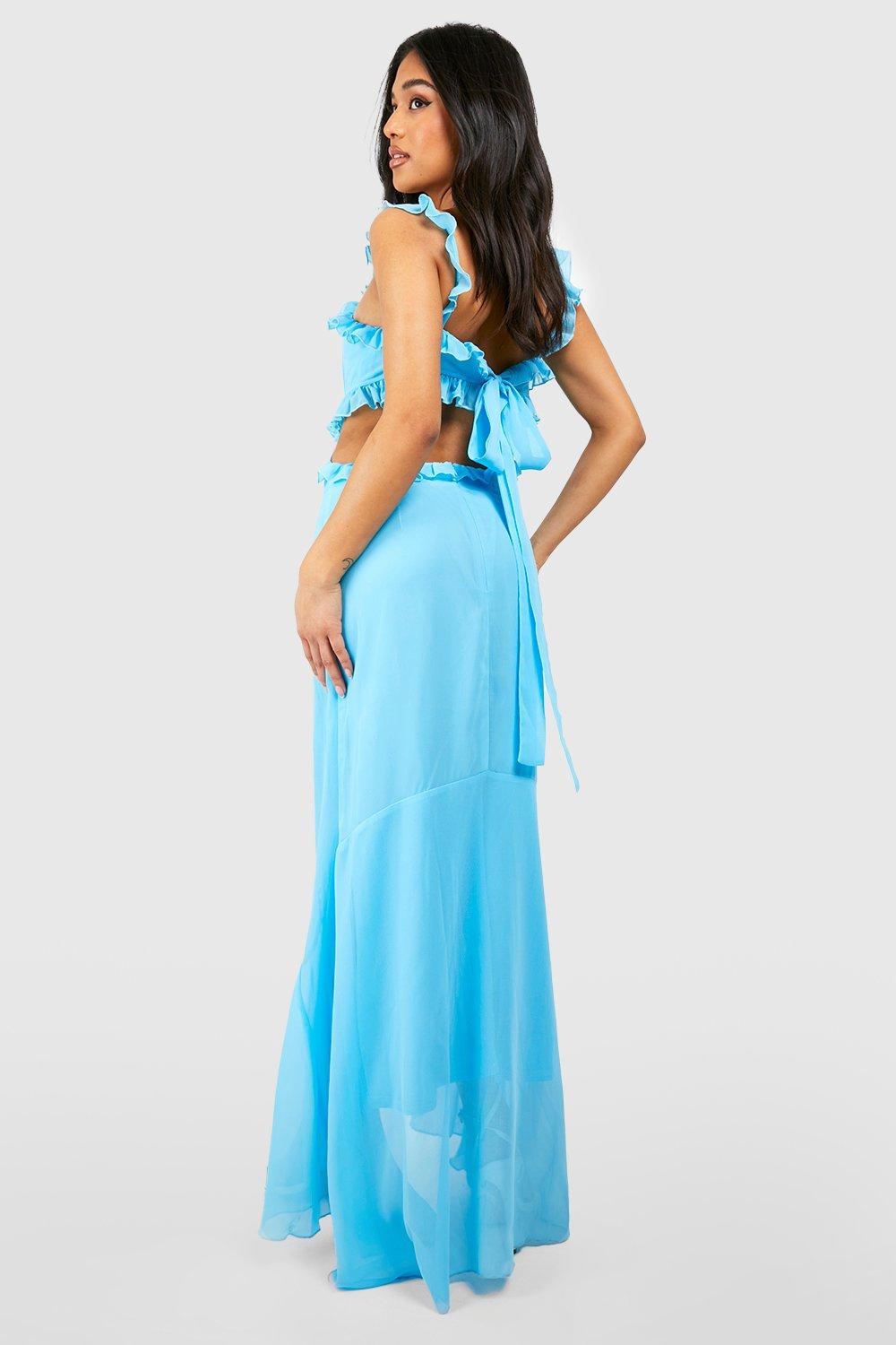 Petite chiffon sales maxi dress