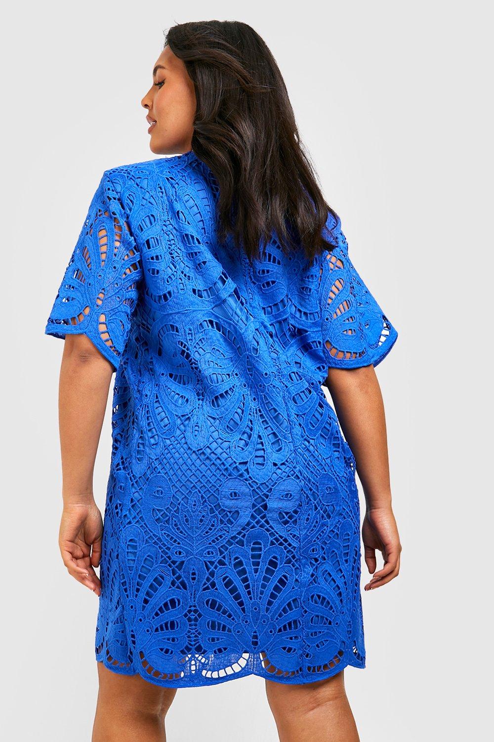 Royal blue hotsell crochet dress