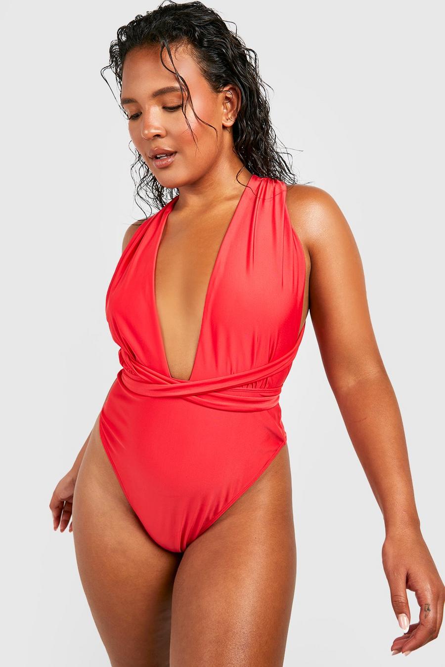 Red Plus Essentials Multiway Swimsuit