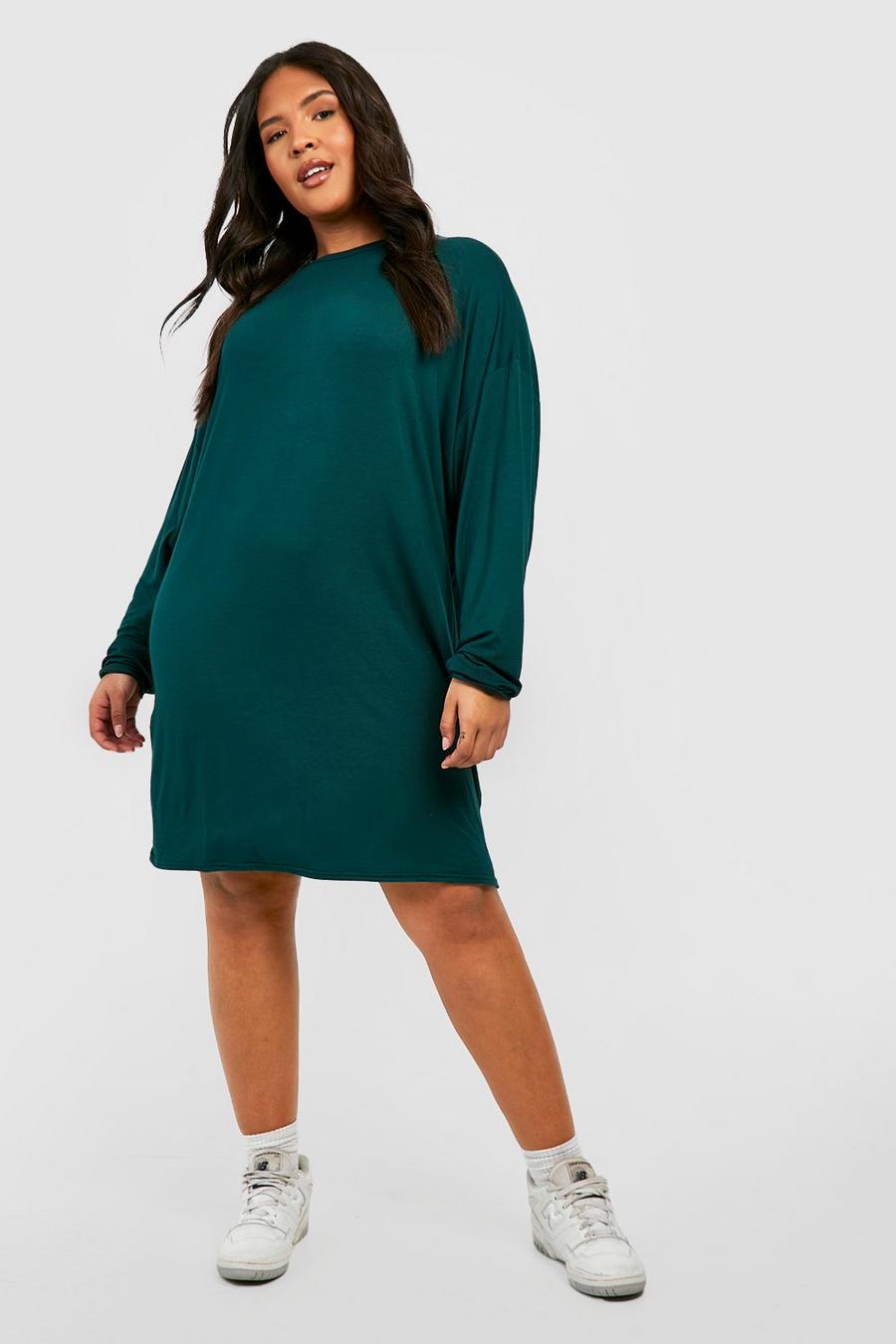 Forest Plus Long Sleeve T-Shirt Dress image number 1