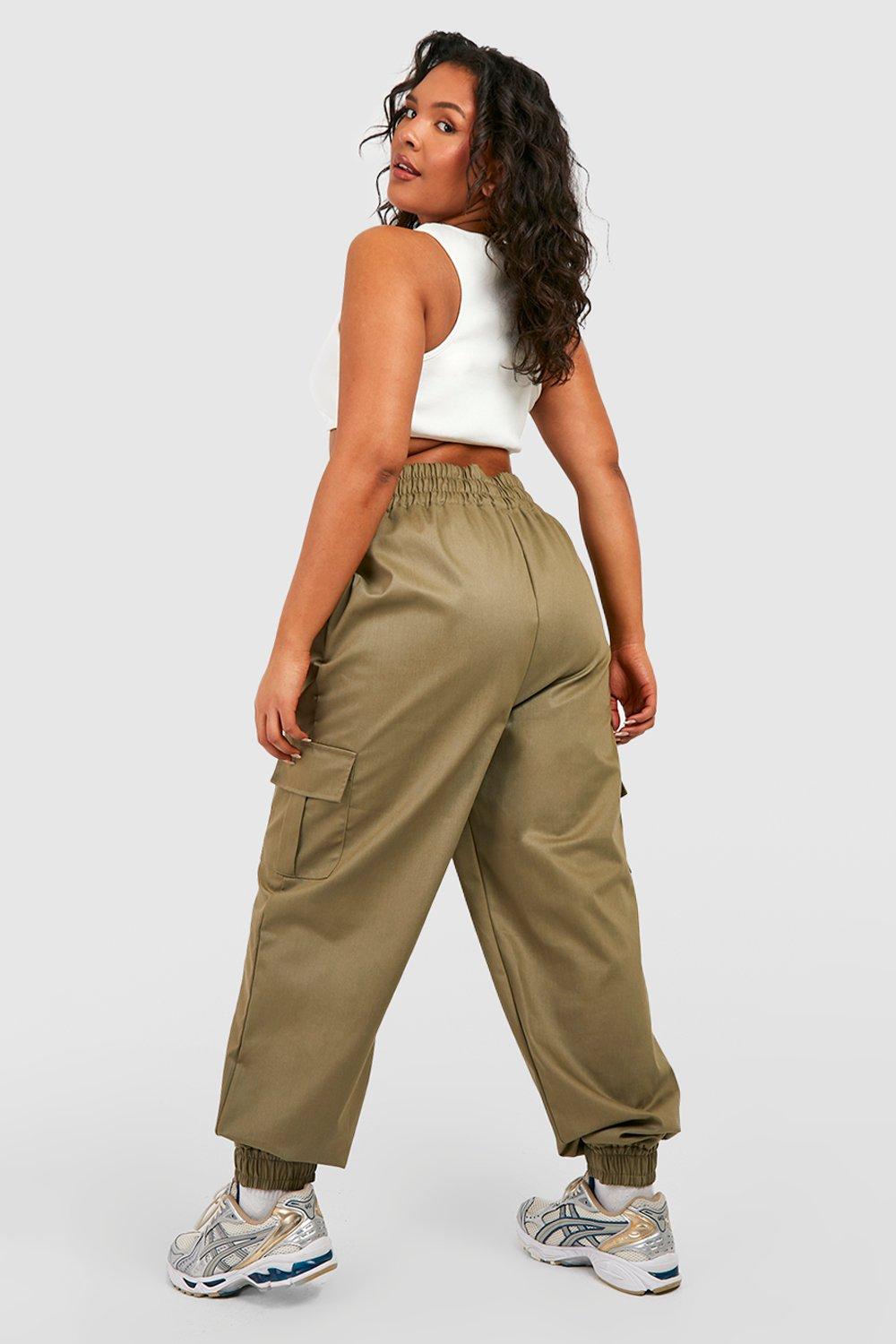 Plus Twill Elasticated Cuff Cargo Pants