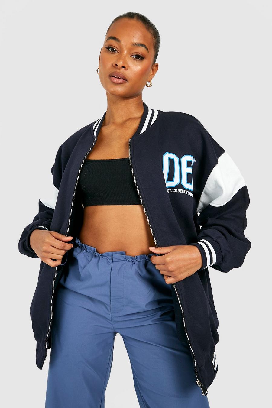 Giacca Bomber Tall California stile college, Navy image number 1