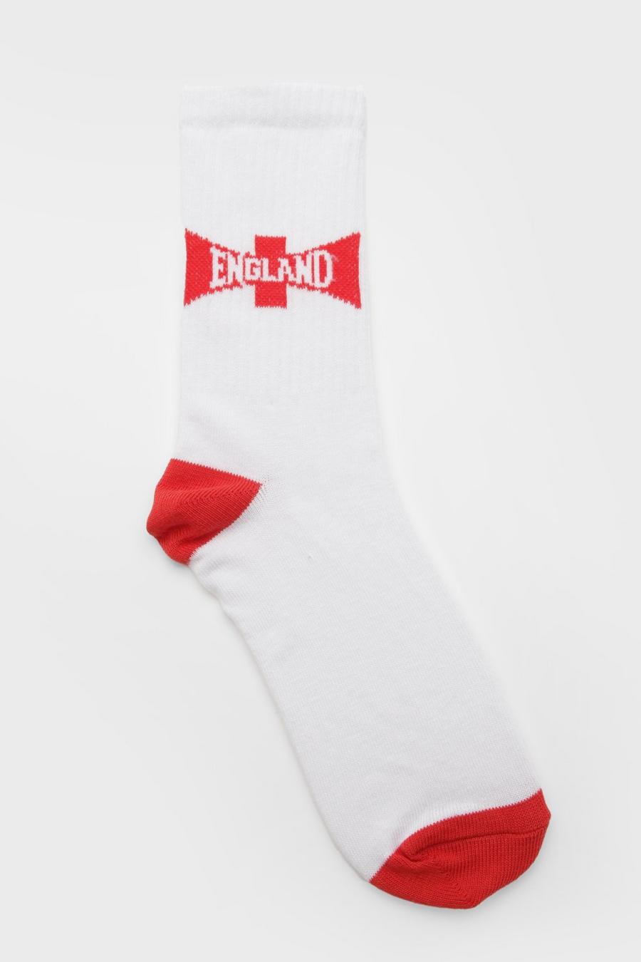 White Single Classic England Socks image number 1