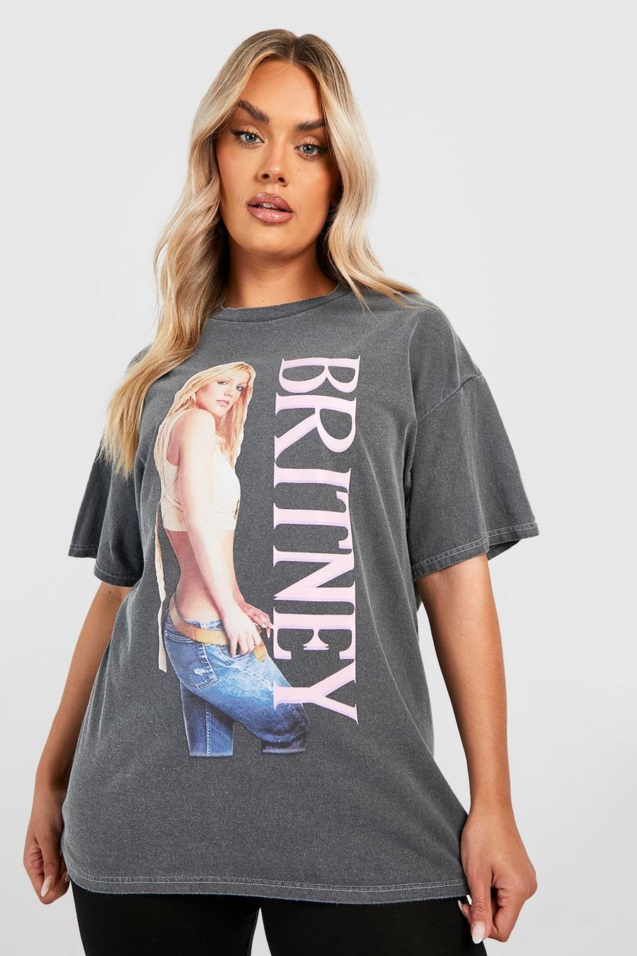 Grande taille - T-shirt à imprimé Britney Spears, Charcoal image number 1