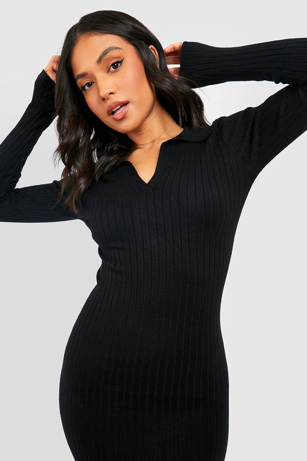 Black petite shop bodycon dress