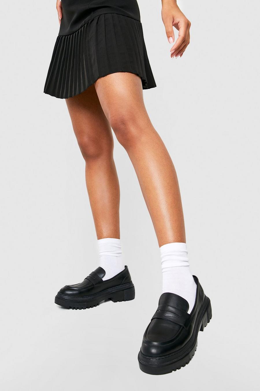 Black Chunky Loafers image number 1