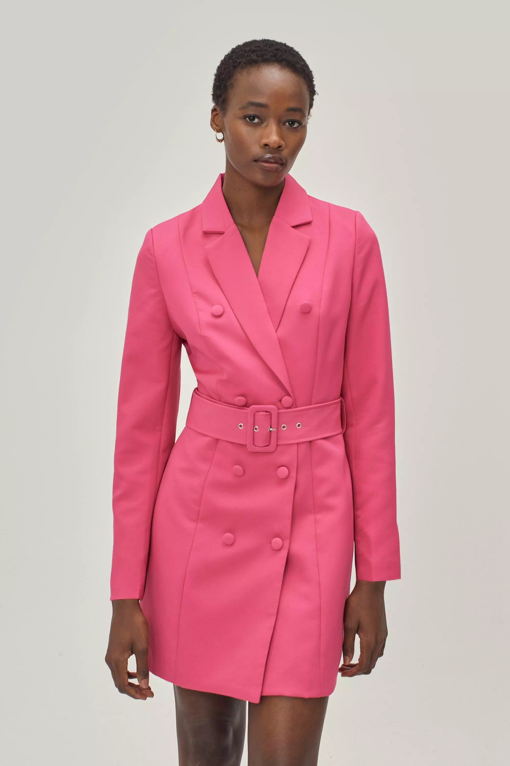 Pink 2025 belted blazer