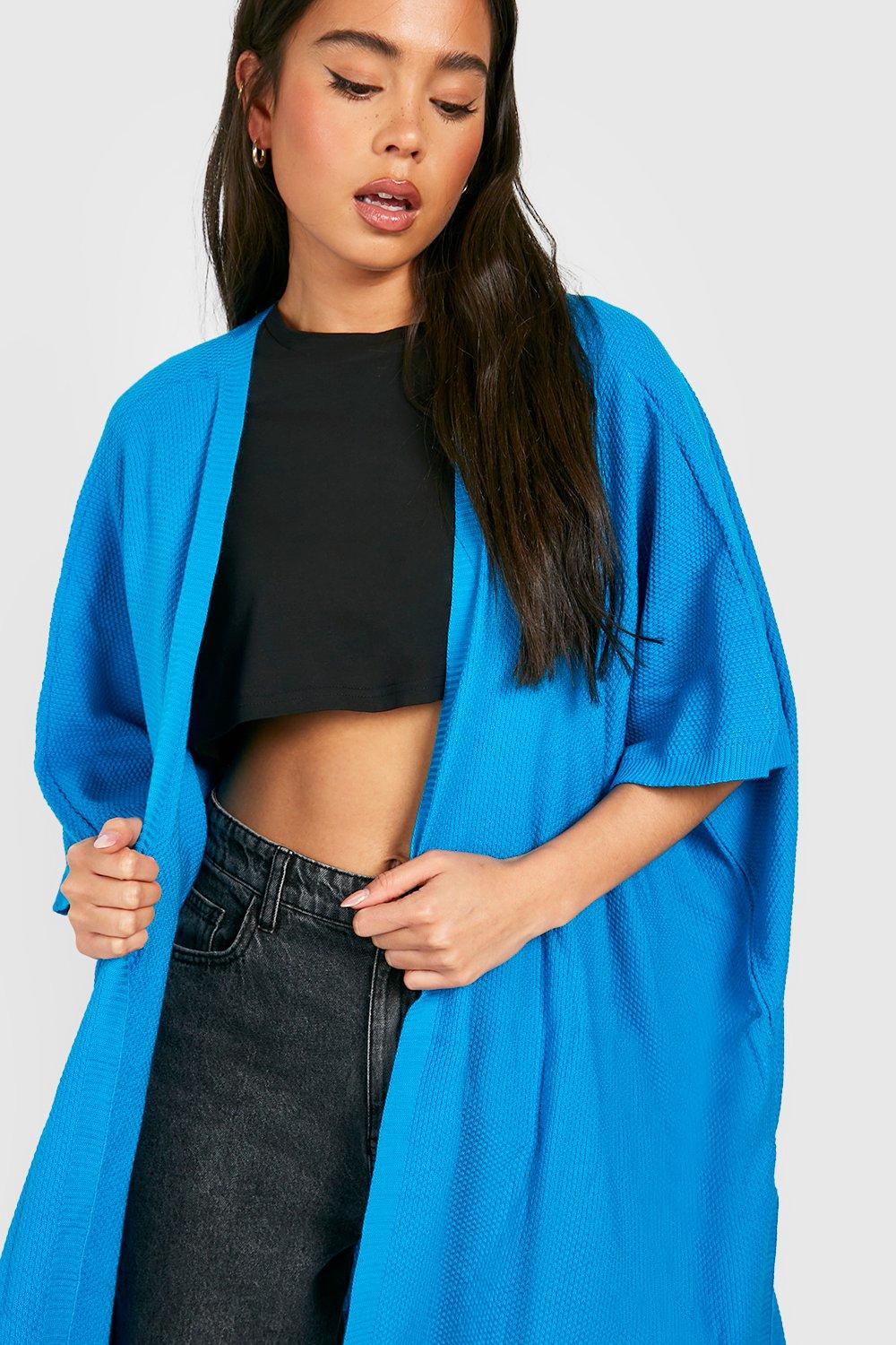 Petite Oversized Waterfall Cardigan boohoo IL