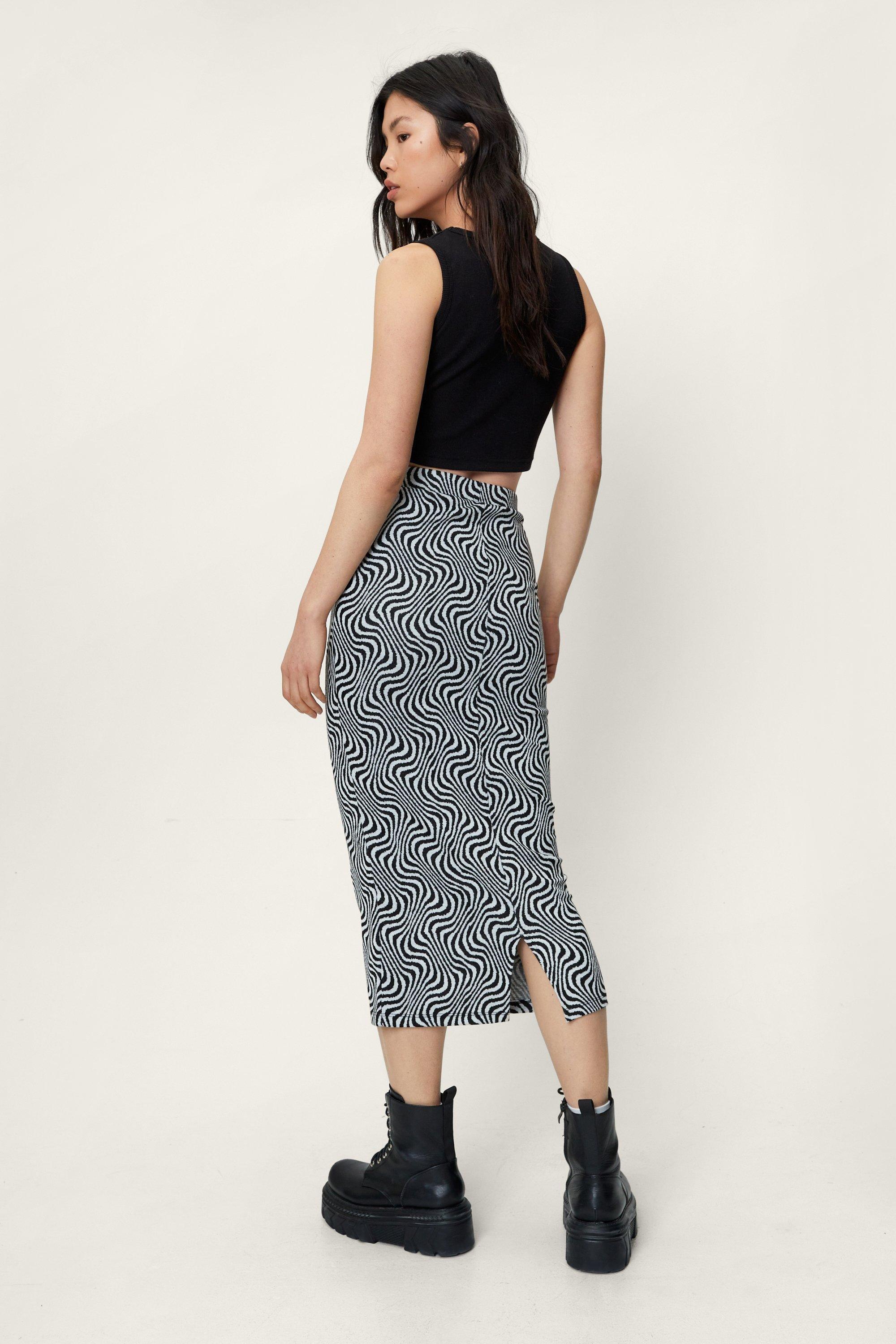 Patterned midi hotsell skirt uk