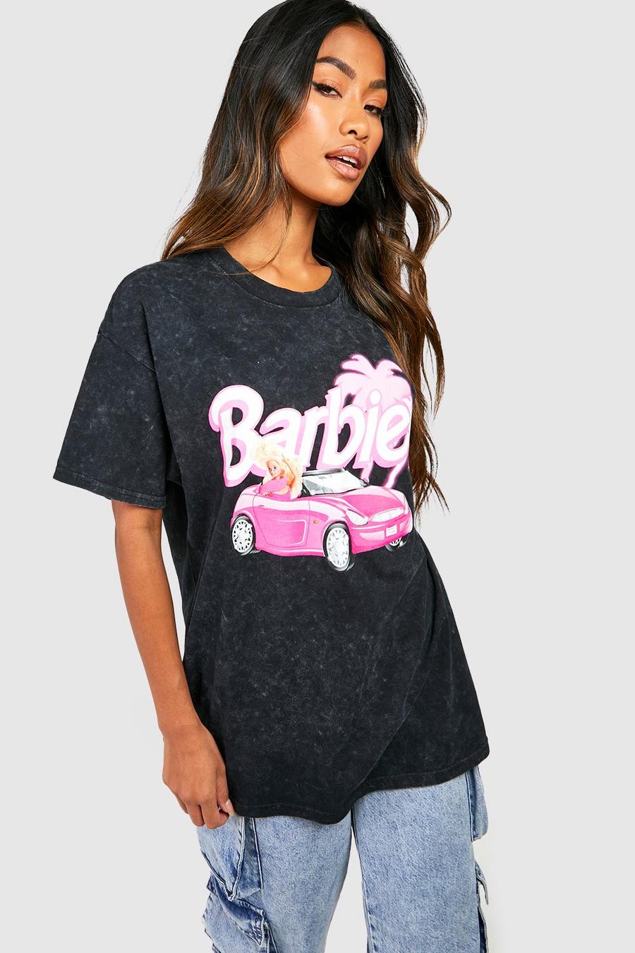 Charcoal Barbie Oversized Washed T-shirt image number 1