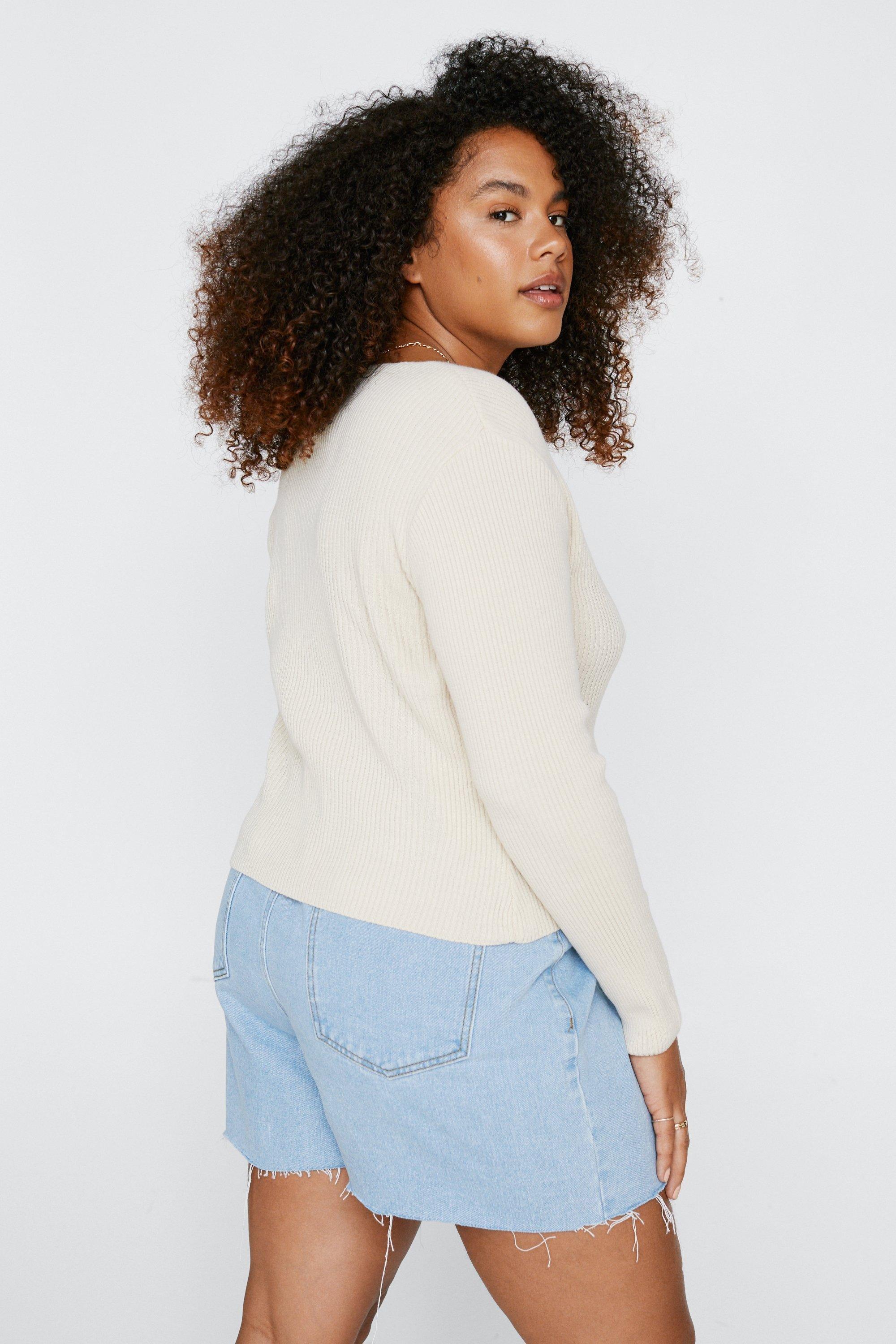 Plus size outlet button down cardigan