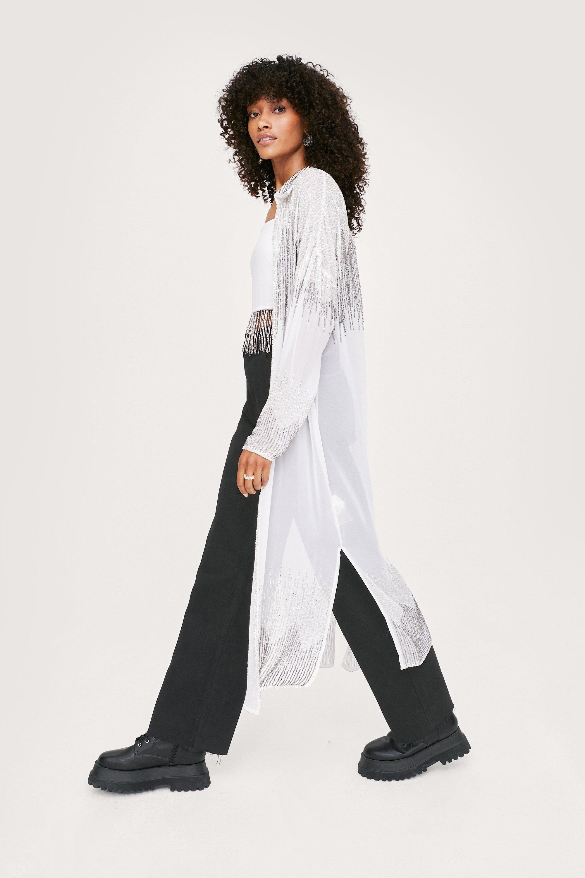 Sheer maxi shirt hotsell