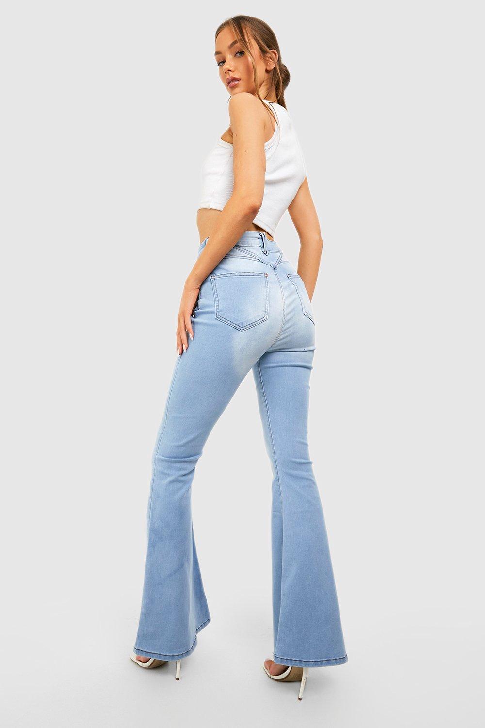 Bum Shaping High Waisted Flared Jeans
