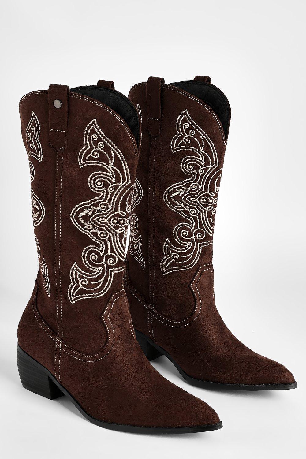 Womens wide cheap cowboy boots